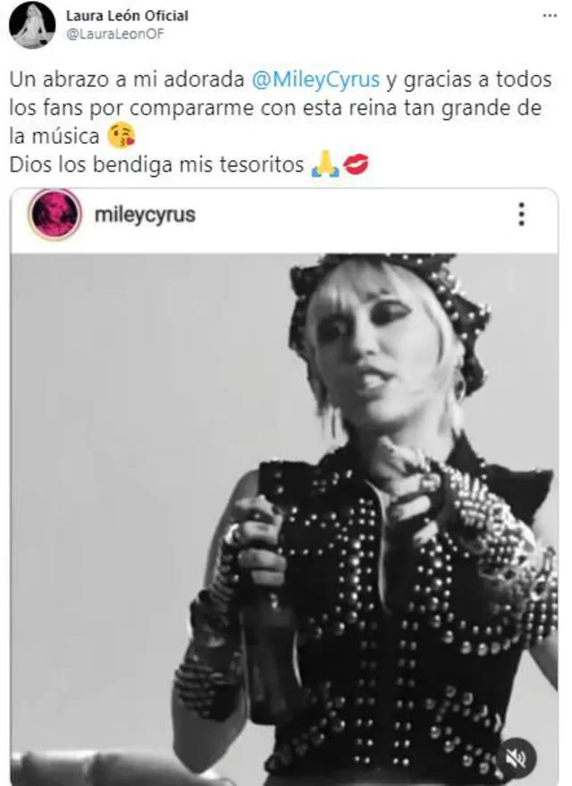 Laura León sobre memes de Miley Cyrus “Gracias por compararme con esta reina”