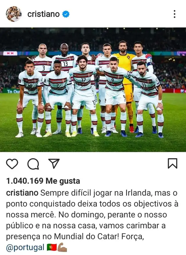 Foto: Captura Cristiano/Instagram