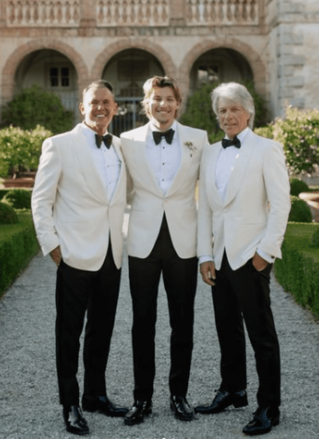  Jon Bon Jovi también estuvo presente en la boda de su hijo con Millie. Foto: Instagram    