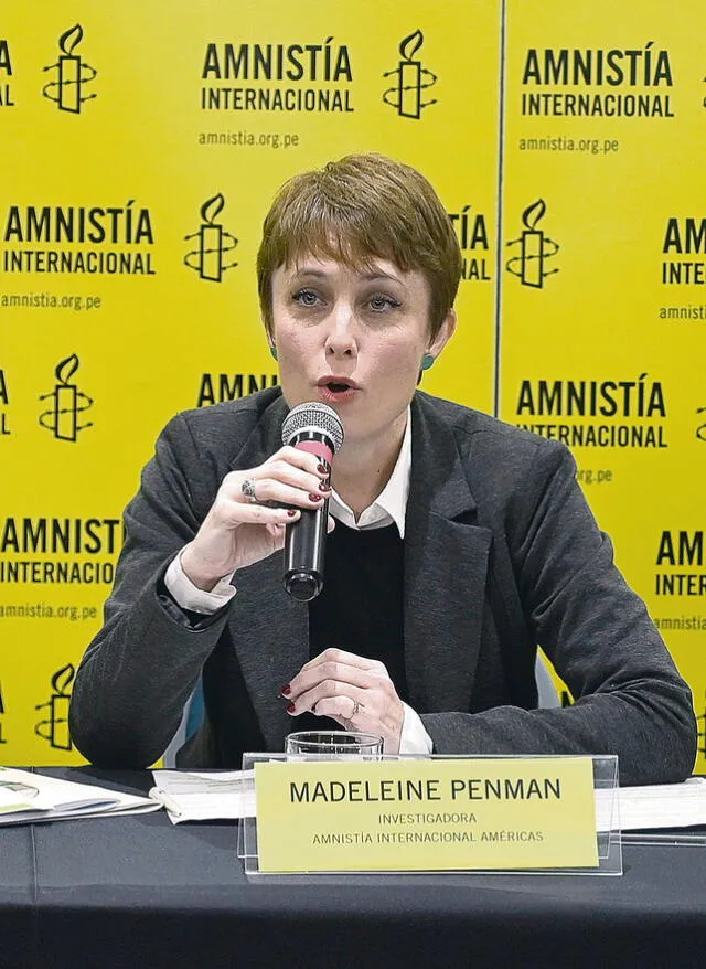  SOLICITUD. Madeleine Penman, de Amnistía Internacional, pide una reparación integral para ambos casos.<br><br>    