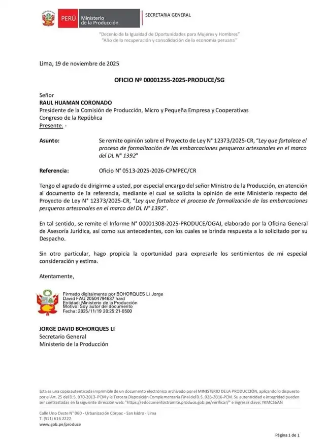 Opinión desde PRODUCE sobre el REINFO Pesquero Opinión desde PRODUCE sobre el REINFO Pesquero