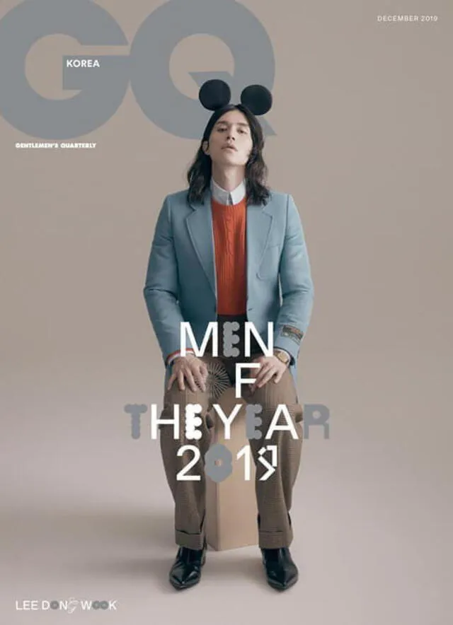 Lee Dong Wook en la portada de la edición de diciembre de la revista GQ Korea.