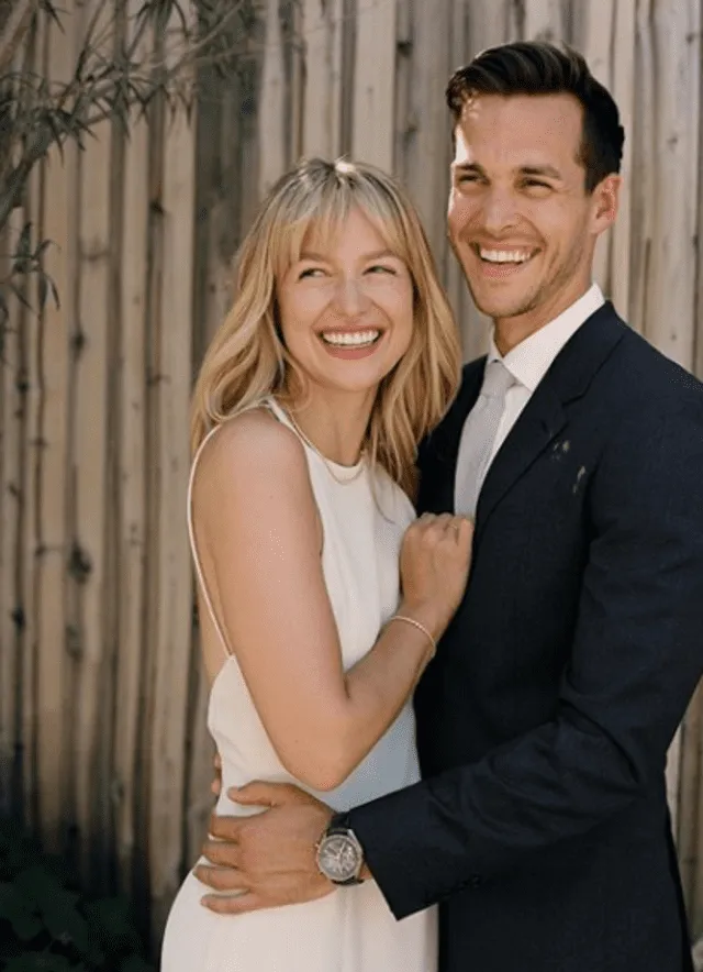 Melissa Benoist y su esposo Chris Wood.