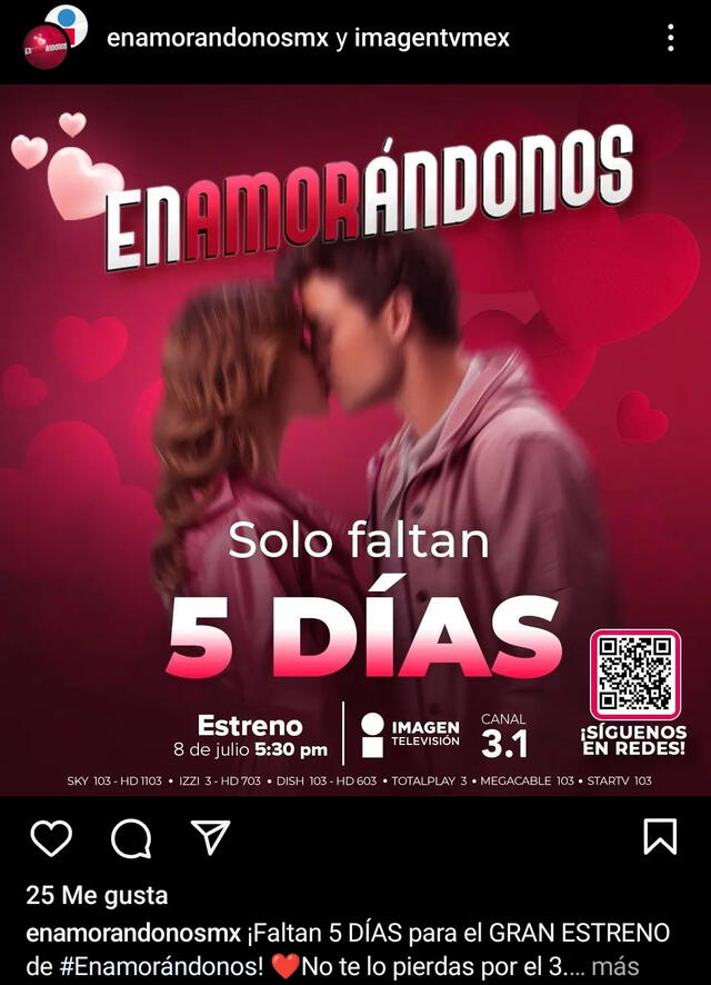 La cuenta regresiva ah comenzado para el comienzo del programa esperado " Enamorándonos". Foto:Instagram enamorandonosmx   