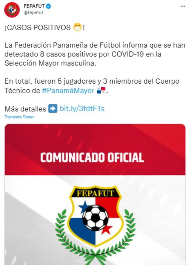 Comunicado Selección de Panamá