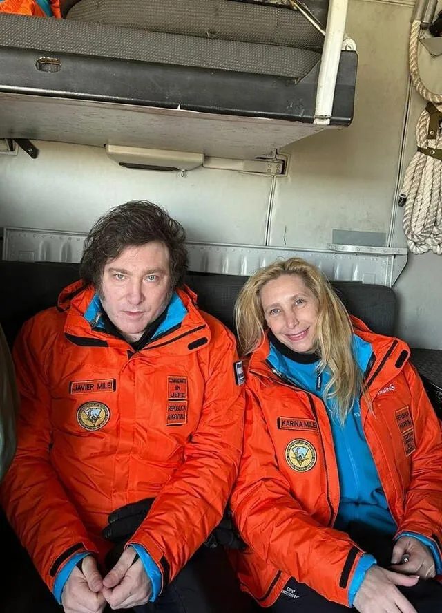  Milei y su hermana viajaron juntos hacia la Antártida. Foto: La Nación   