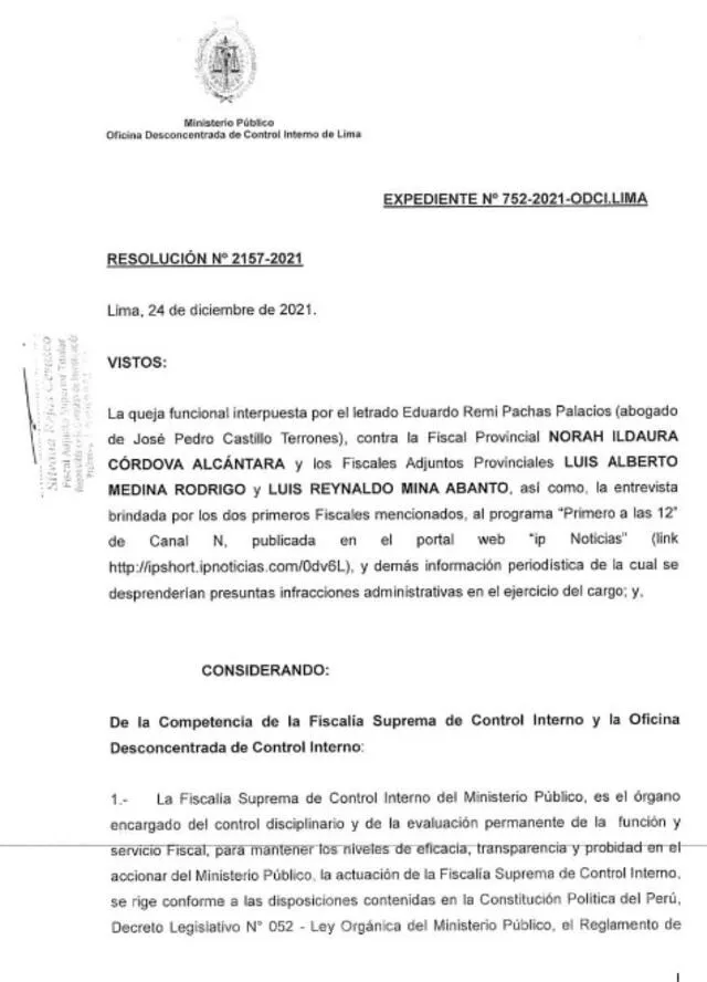 Investigan a fiscales del caso Petroperú. Foto: Ministerio Público