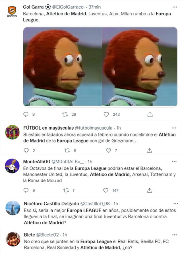 Comentarios de los hinchas sobre el FC Barcelona. Foto: captura de Twitter