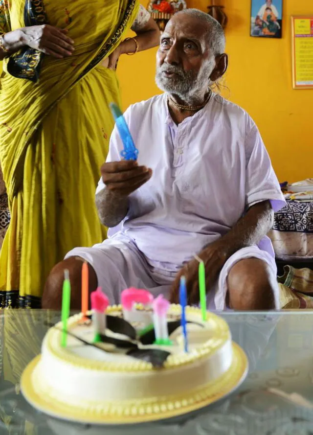 Sivananda sería el hombre más viejo del mundo. Foto: AP