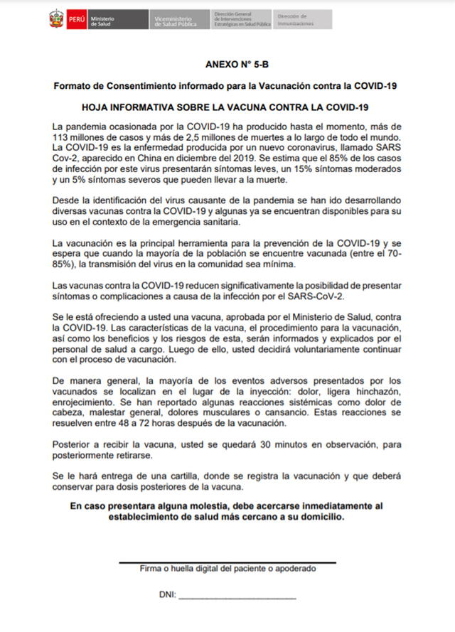 vacunación COVID-19 consentimiento informado vacunación COVID-19 consentimiento informado