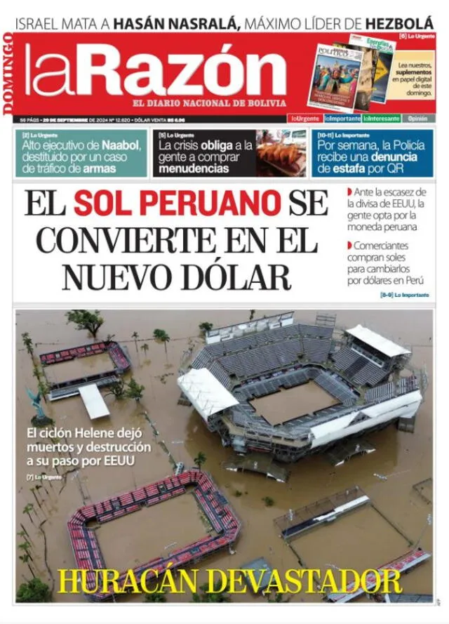 El sol peruano se está convirtiendo en una remplazó al dólar, divisa escasa en Bolivia. Foto: La Razón   