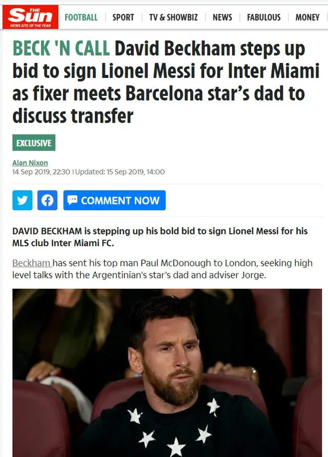 Lionel Messi podría ir a la MLS
