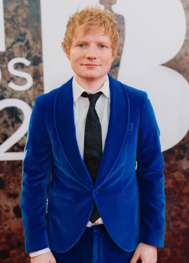 Ed Sheeran en la red carpet de los Brit Awards 2022. Foto: vía Instagram
