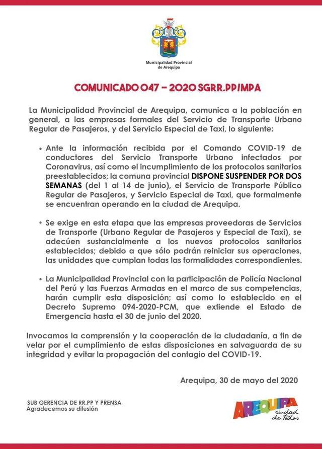 Comunicado