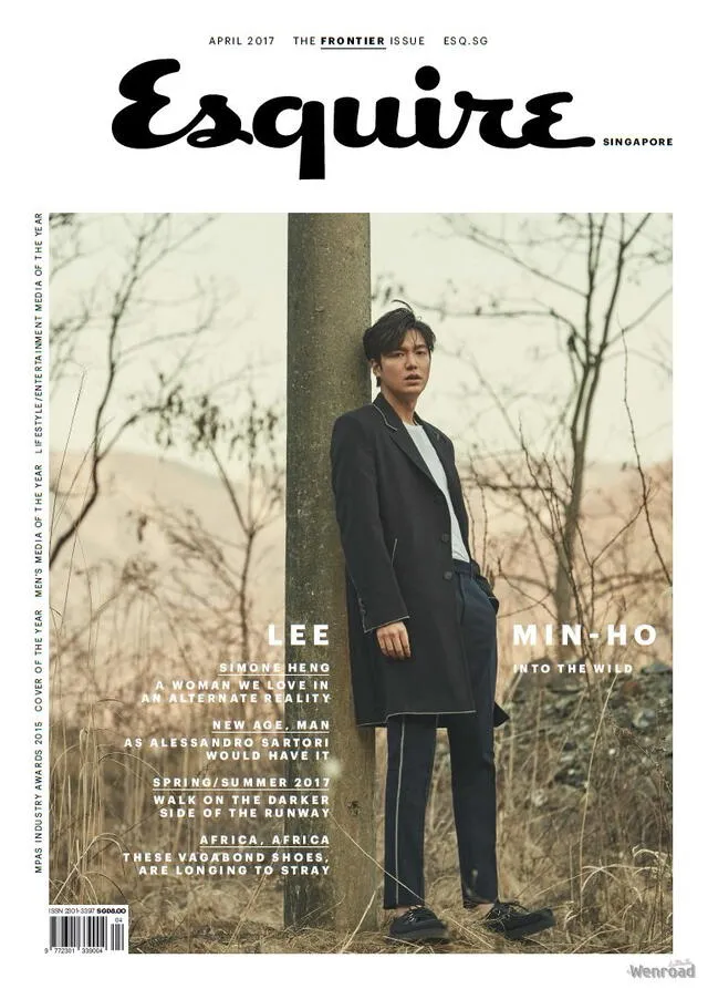 Lee Min Ho para la edición de abril 2017 de la revista Esquire Singapore. Crédito: Instagram