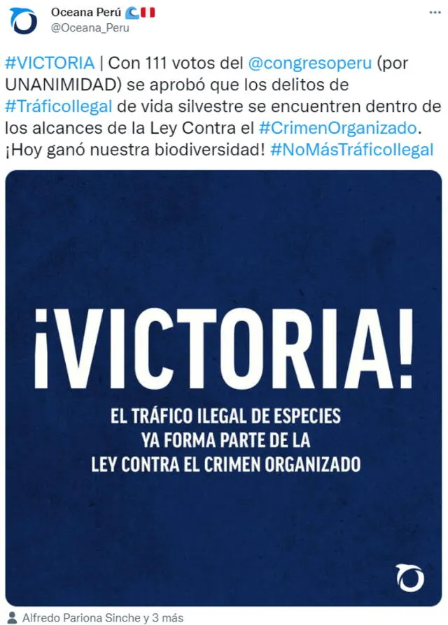 La decisión fue celebrada por Oceana Perú.