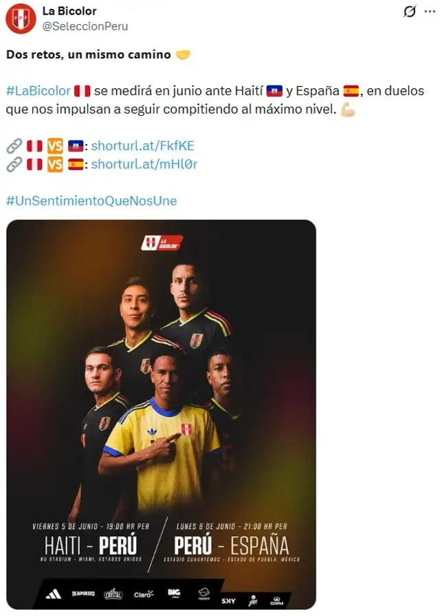 Selección Peruana confirmó amistosos ante Haití y España. Foto: La Bicolor Selección Peruana confirmó amistosos ante Haití y España. Foto: La Bicolor