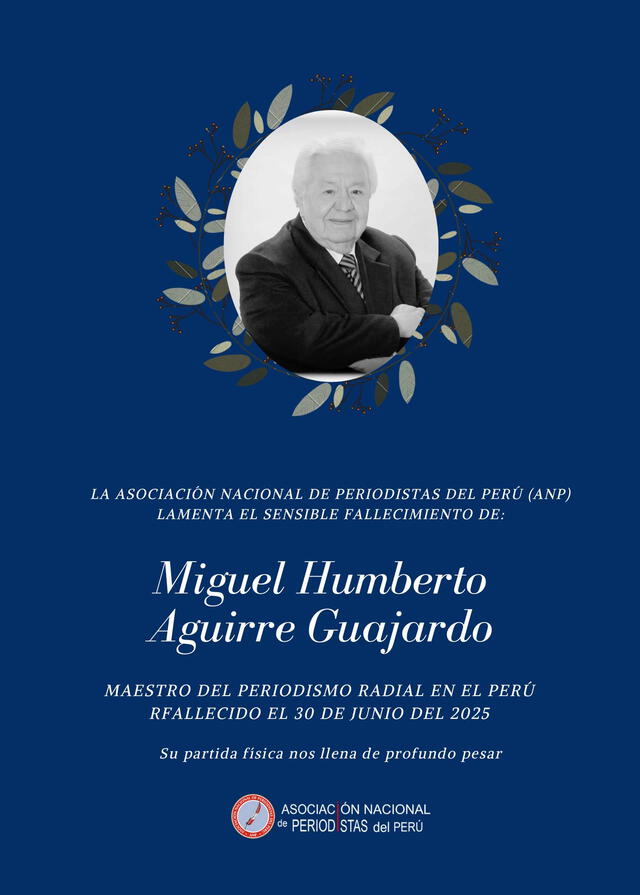 Fallece periodista Miguel Humberto Aguirre Fallece periodista Miguel Humberto Aguirre