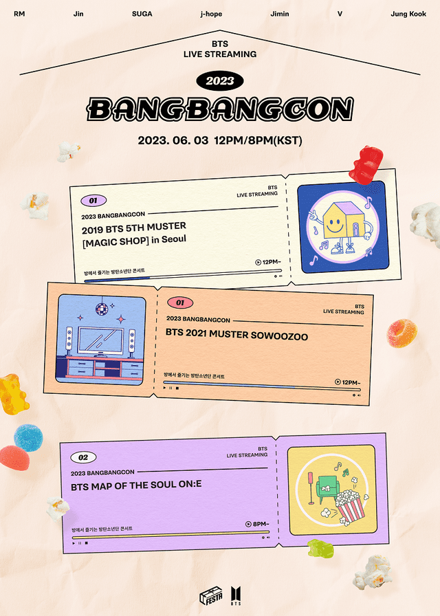 Cronograma online para BTS en "BANG BANG CON 2023". Foto: BIGHIT   