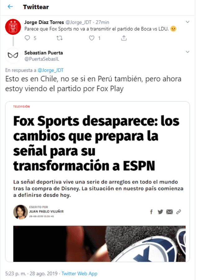 Boca Juniors vs Liga de Quito: usuarios de Twitter critican a Fox Sports por no pasar partido de Copa Libertadores 2019