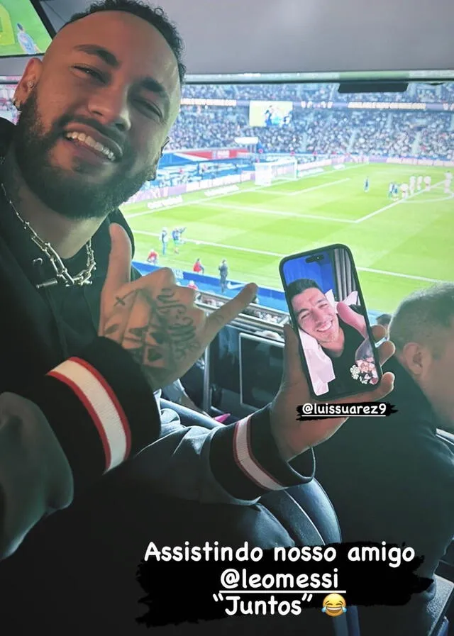 Neymar y Suárez. Foto: captura de Instagram/Neymar Jr   