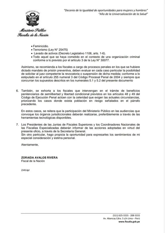 Oficio circular 009-2020-FN