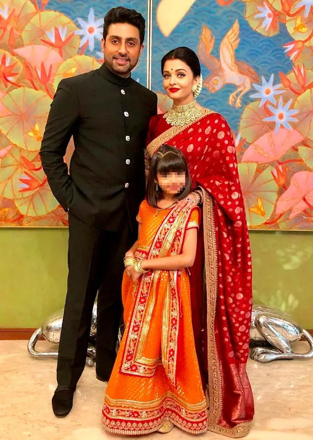 Bollywood: Aishwarya Rai Bachchan, su esposo Abhishek Bachchan y su hija  Aaradhya. Crédito: Instagram