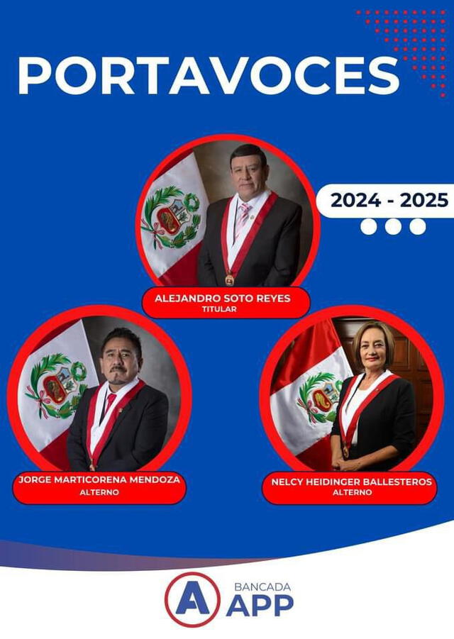 Nuevos voceros de Alianza Para el Progreso.   