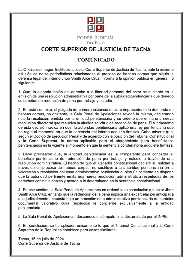 Corte Superior de Jusitica de Tacna. Corte Superior de Jusitica de Tacna.