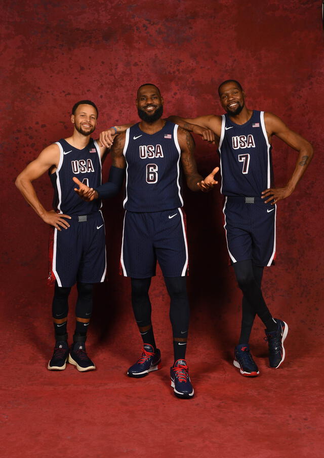 Stephen Curry, LeBron James y Kevin Durant son parte del llamado Dream Team de Estados Unidos. Foto: Team Usa   