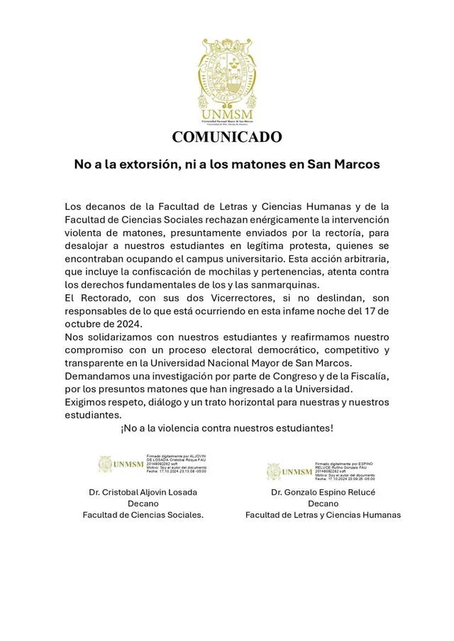 Comunicado de San Marcos