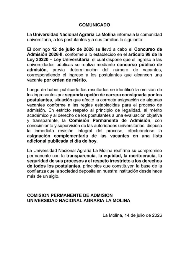 Universidad Nacional Agraria La Molina