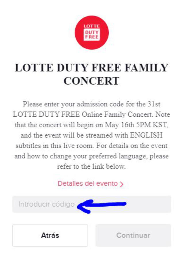 Código para ver el Lotte Duty Free Family Concert 2021. Foto: TikTok