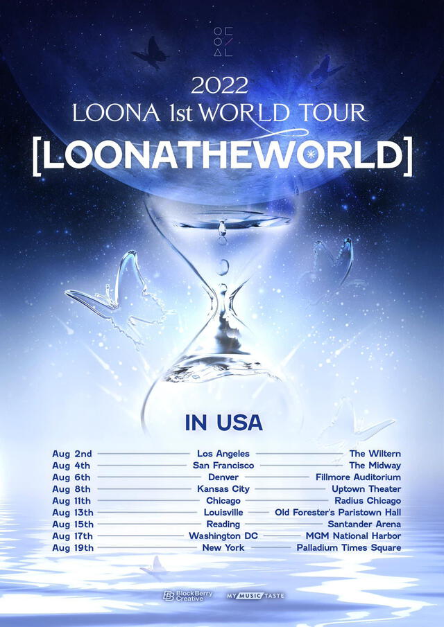 LOONA tour mundial gira conciertos The World Estados Unidos fechas entradas BlockBerry Creative Orbit