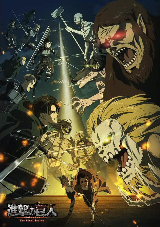 La cuarta temporada de Attack on titan dará fin a la historia televisiva del icónico anime estrenado en el 2013.  Foto: MAPPA Studio