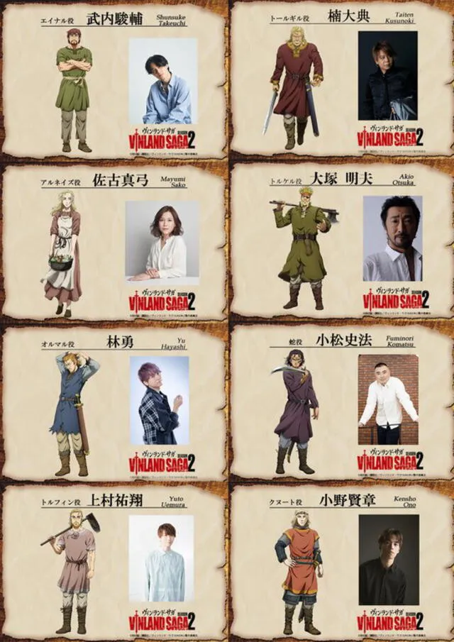 Revelan nuevas imágenes de los personajes de Vinland Saga 2