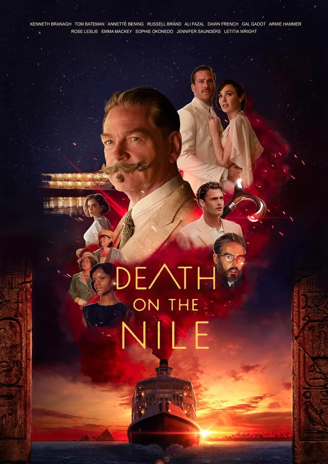 Muerte en el Nilo estaba basada en una novela de la mundialmente escritora Agatha Christie. Foto: 	20th Century Studios.