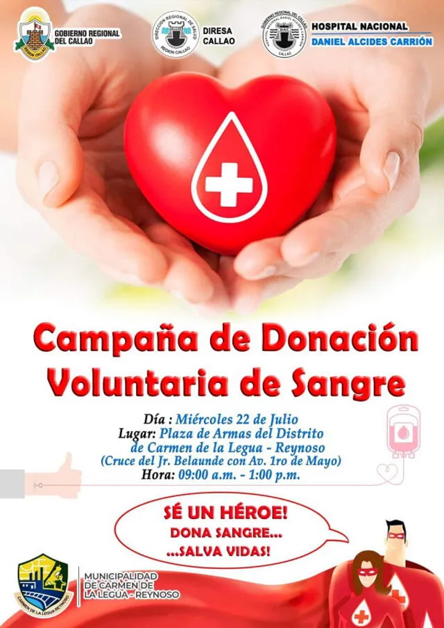 Campaña de donación en Carmen de la Legua.