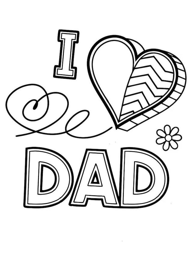 Tarjeta por el Día del Padre para colorear. Foto: Freepik Tarjeta por el Día del Padre para colorear. Foto: Freepik