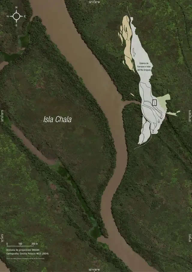  El mapa de la isla Chala. Foto: Ambá<br>    