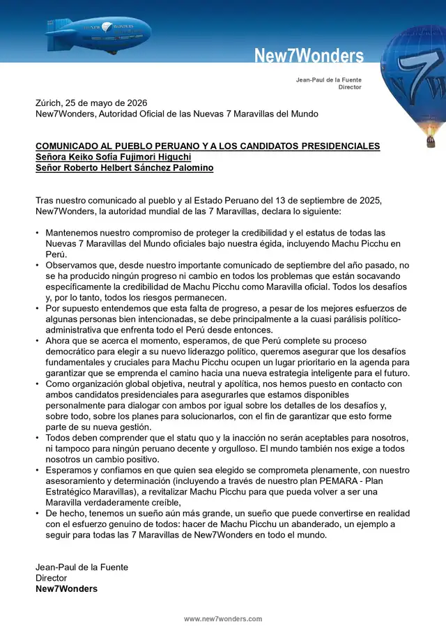 La entidad suiza destaca la falta de avances en Perú, atribuyéndolo a la crisis político-administrativa que afecta la gestión del país y dificulta la resolución de problemas críticos. La entidad suiza destaca la falta de avances en Perú, atribuyéndolo a la crisis político-administrativa que afecta la gestión del país y dificulta la resolución de problemas críticos.