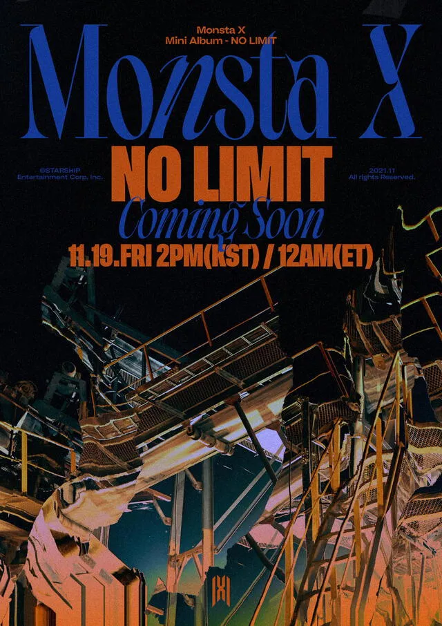 MONSTA X anuncia su comeback coreano con No Limit. Foto: Starship