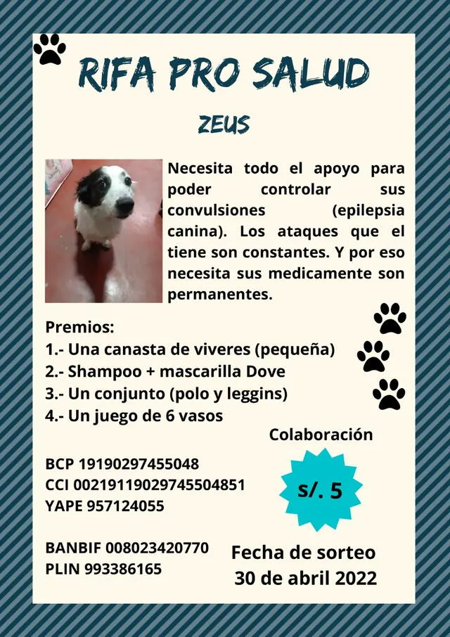 Rifa a favor de Zeus.