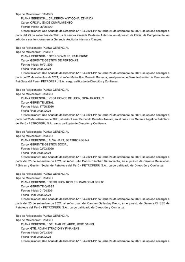Carta de Petroperú enviada a la SMV, donde figuran los cambios decididos por la nueva Junta de Accionistas. Fuente: SMV
