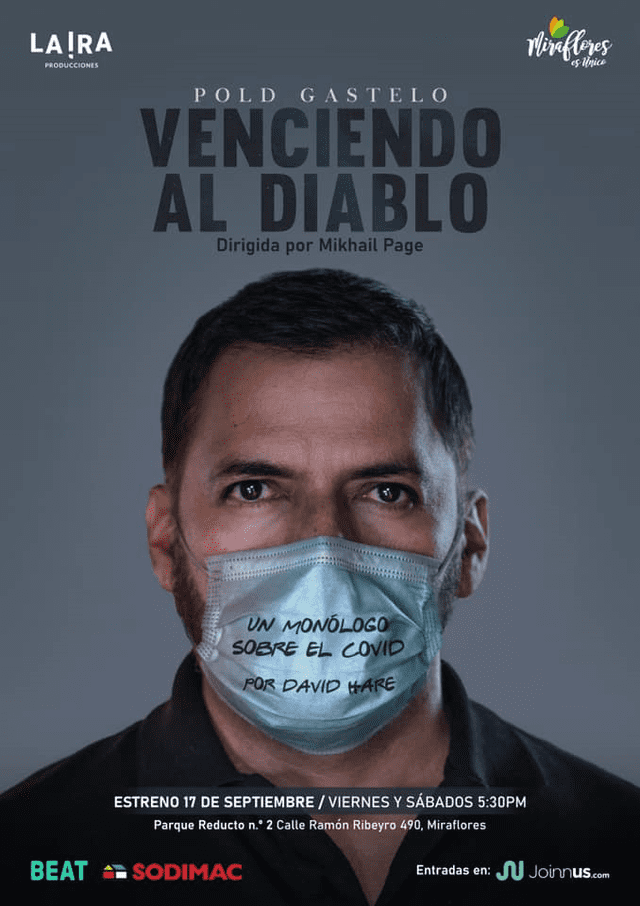 Afiche oficial de la obra "Venciendo al diablo". Foto: difusión prensa La Ira Producciones