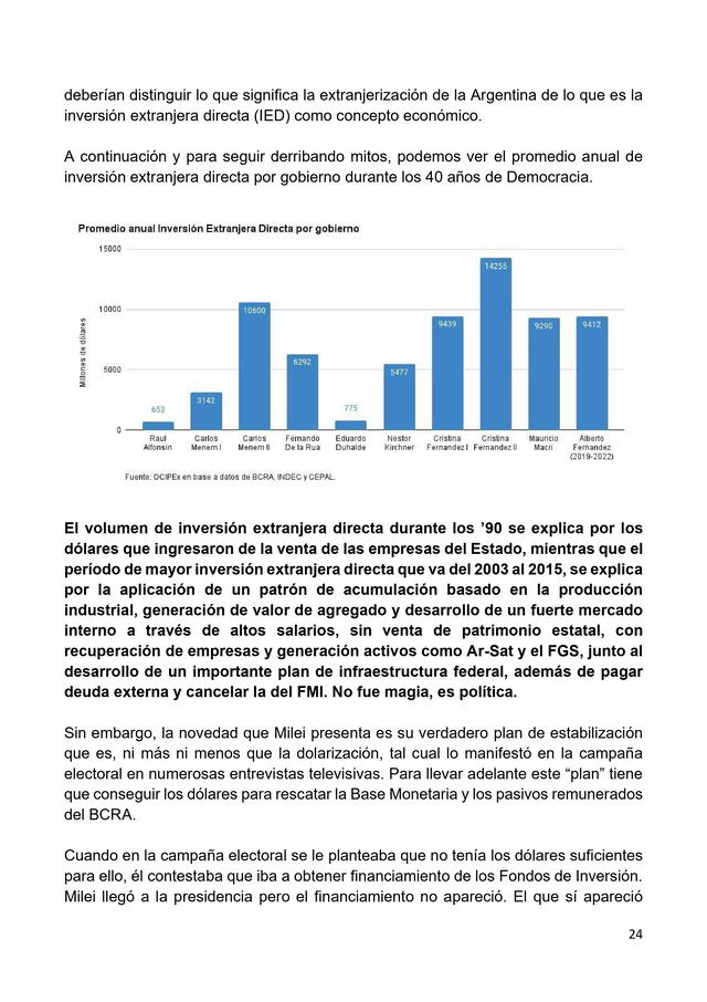  Fernández de Kirchner ha equiparado el plan de gobierno de Milei con la de la dictadura. Foto: Argentina en su tercera crisis de deuda/captura   