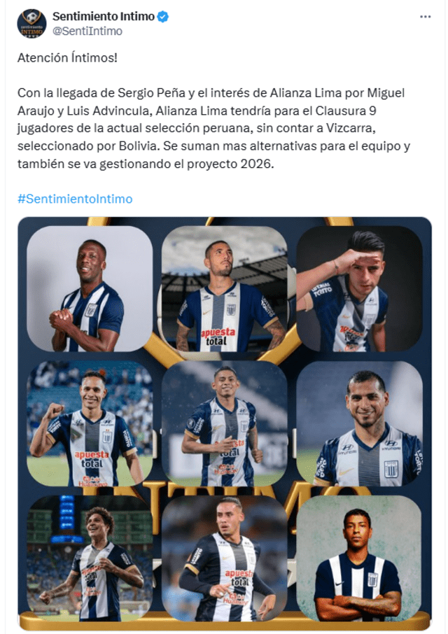 Hinchas esperan con ansias estos fichajes. Foto: Sentimiento íntimo vía X Hinchas esperan con ansias estos fichajes. Foto: Sentimiento íntimo vía X