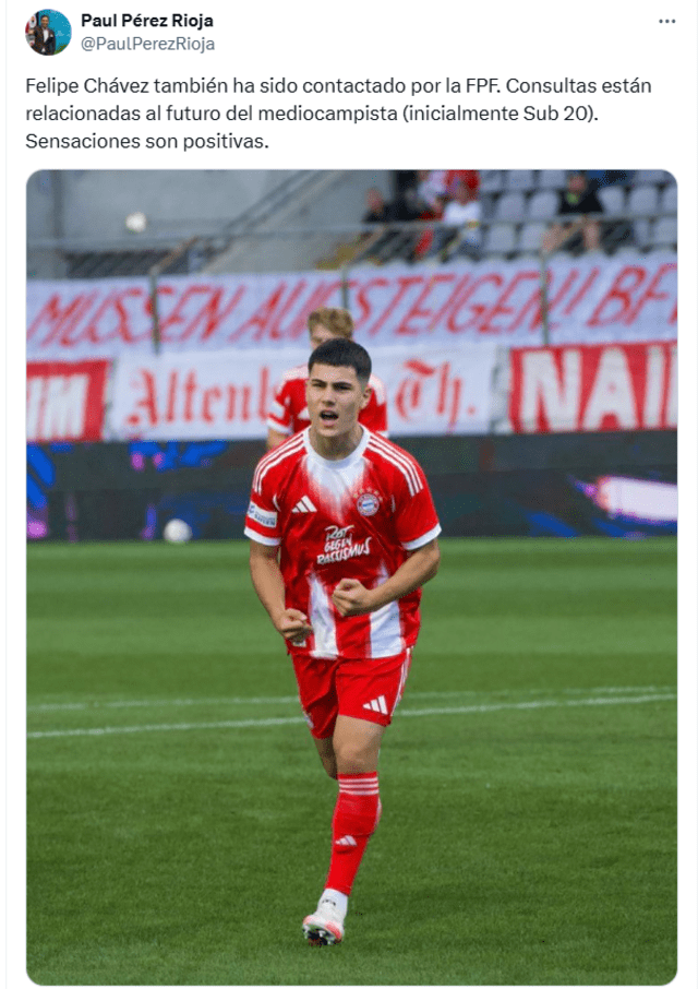 Paúl Pérez confirmó el acercamiento de la FPF hacia el jugador. Foto: vía X   