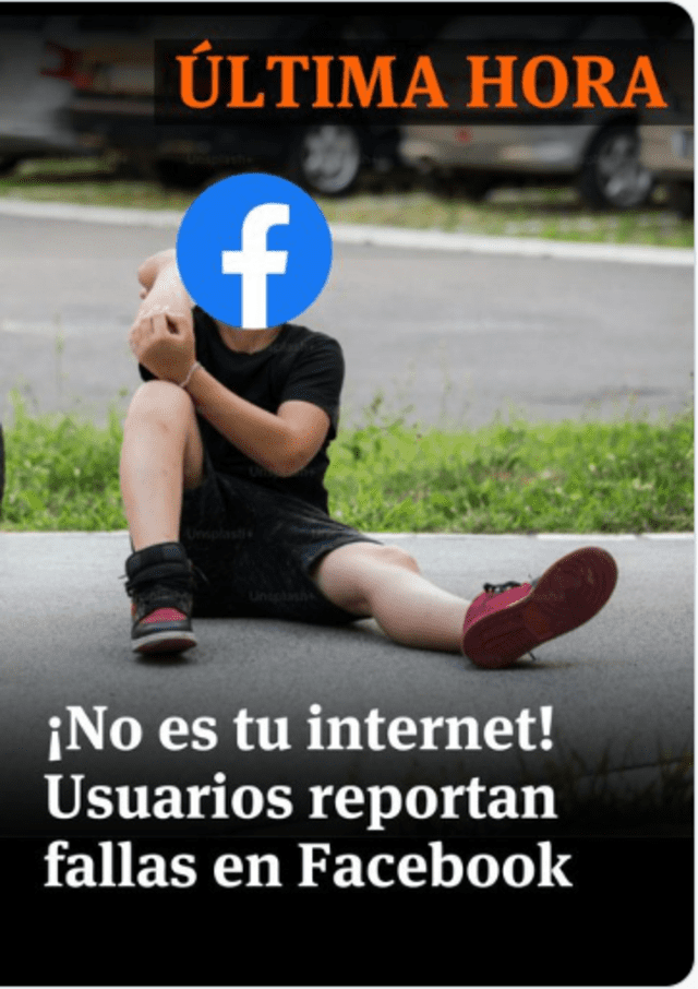  Muchos usuarios tomaron con humor la caída de Facebook. Foto: Captura   