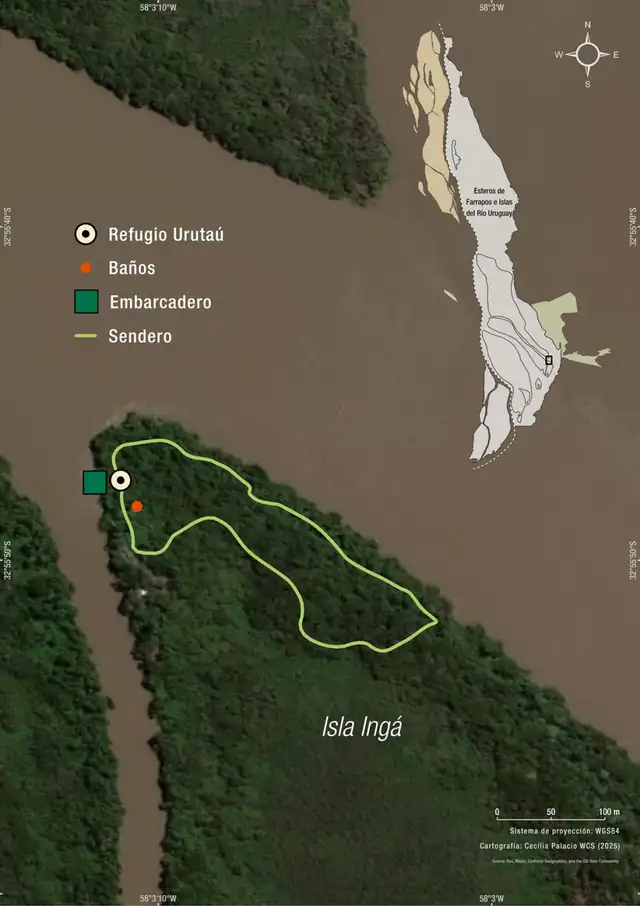  El mapa de la isla Ingá. Foto: Ambá<br>    